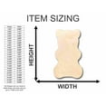 thumbnail image 2 of Unfinished Wood Gummy Bear Shape - Candy - Craft - up to 46" DIY 14" / 1/4", 2 of 3
