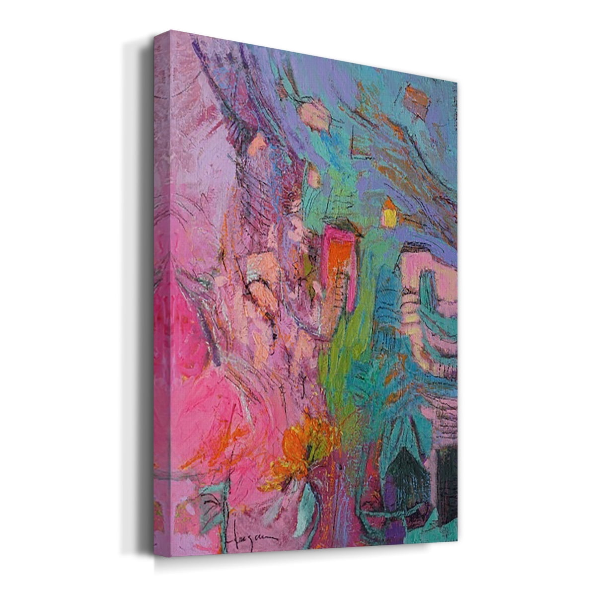 My Pink House Premium Gallery Wrapped Canvas - Ready to Hang
