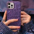 thumbnail image 3 of Case for iPhone 11 Pro,Shiny Luxury Designer Tin Foil Pleated Electroplated Sparkly Silicone Slim Fit Soft TPU Protective Glossy Phone Case for Girls Women for iPhone 11 Pro 5.8 inch (Purple), 3 of 9