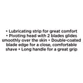 thumbnail image 5 of Equate 2-Blade Disposable Razors, Blue, 5 Count, 5 of 7