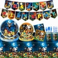 thumbnail image 2 of New Forest Survival 99 Nights Theme Game Birthday Party Decoration Supplies, Including Paper Plates, Cups, Banner Decoration Set, 2 of 6