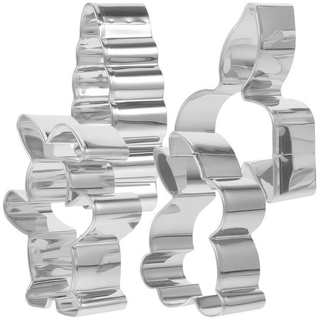 

4pcs Cookie Cutters Easter Theme Cookie Molds Sandwich Cutters Stainless Steel Biscuit Cutter