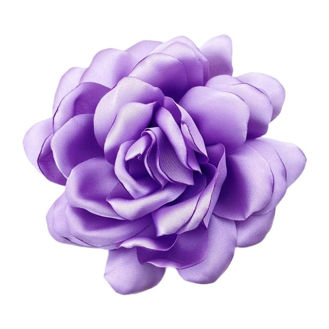 Broche de flores de tela Yuyangstore Broche de camelia de tela satinada