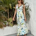 thumbnail image 6 of Sport Sketch Soccer Pattern Dress Fashion Boho Beach Long Dresses Female Party Printed Maxi Dress, 6 of 9