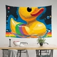 thumbnail image 2 of RKSupls Tapestry Wall Hanging Art, Yellow Rubber Duck Rainbow Float Tapestry Decoration for Daily Bedroom, Dorm, Living Room, Apartment Hallway Home Decor, 2 of 5