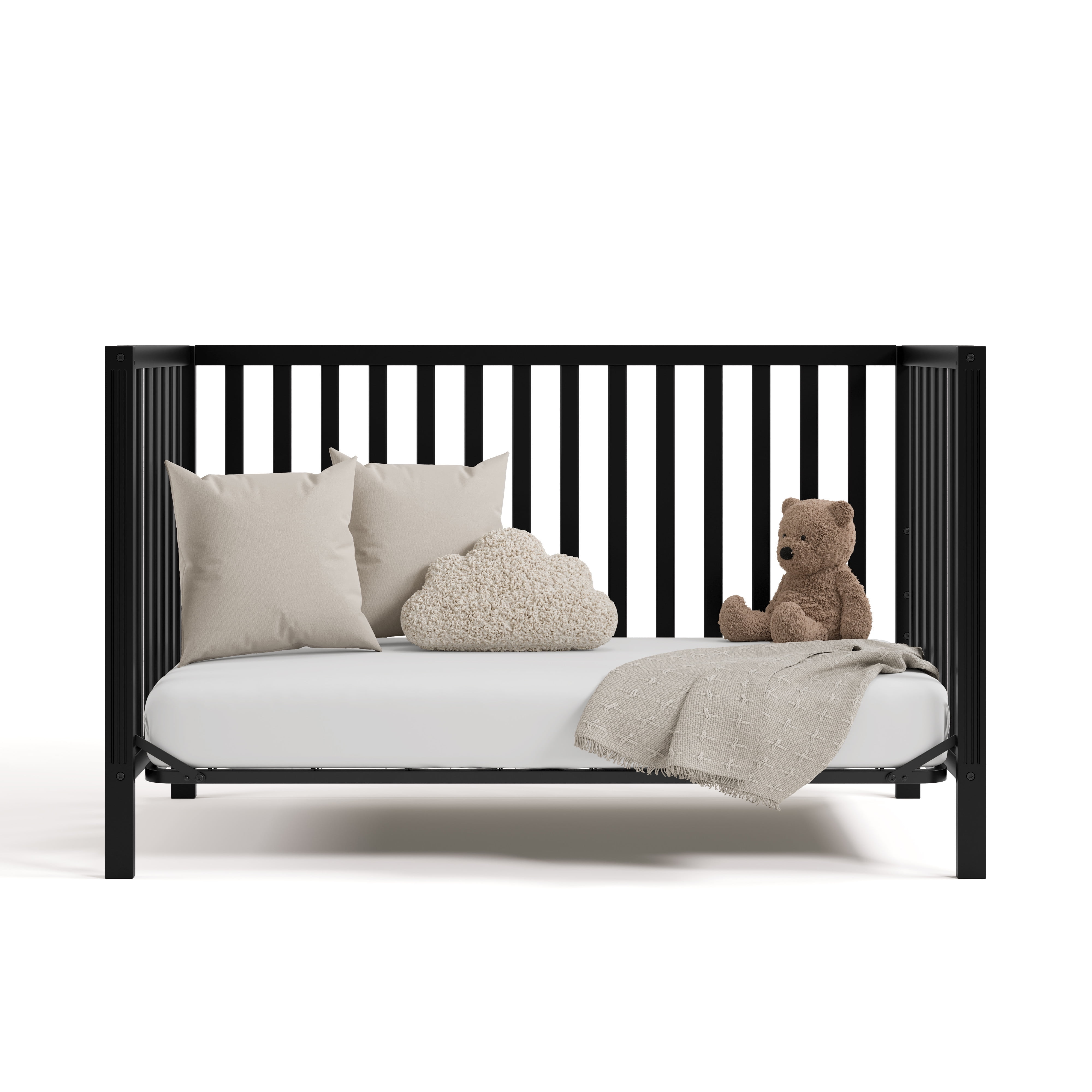 Storkcraft Morningside 5-in-1 Convertible Baby Crib, Black