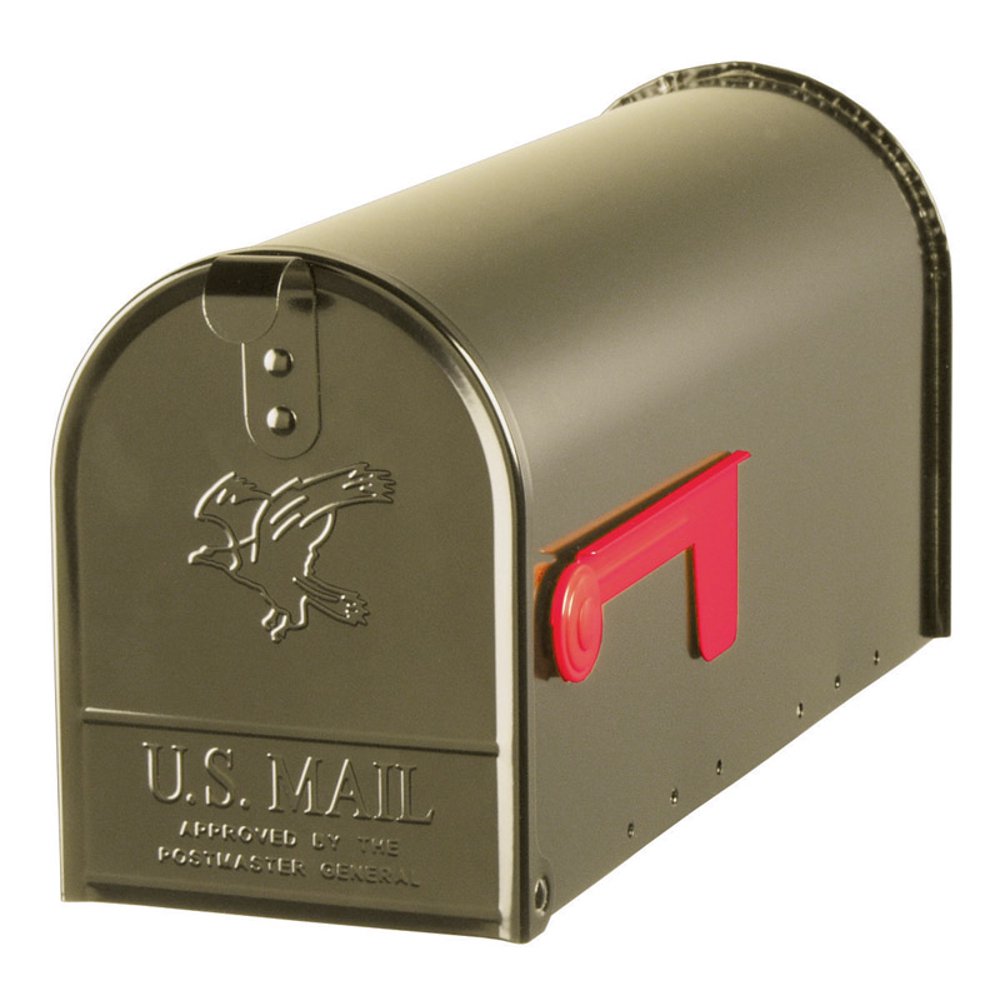 Gibraltar Elite Galvanized Steel Post Mounted Bronze Mailbox 8