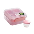 thumbnail image 4 of Bento Box Macarena Contenedor de preparación de alimentos Caja de refrigerios portátil rectangular rosa 1250ml, 4 of 8