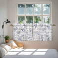 thumbnail image 3 of Easter Bunny Tier Curtains 24 Inch Length, Spring Purple Flower Rustic Farmhouse Grey Plaid Cafe Short Curtains for Bathroom Sink, Small Kitchen Curtain Light Filtering Drapes 2 Panels 27.5"Wx24"L, 3 of 8
