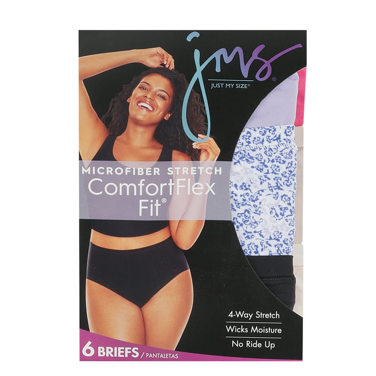 Just My Size Women's Comfort Flex Microfiber Stretch Brief