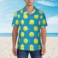 thumbnail image 4 of Lsque Ball Tennis pattern Hawaiian Shirt for Men, Unisex Summer Beach Casual Short Sleeve Button Down Shirts-Small, 4 of 9