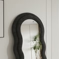 thumbnail image 5 of Vlush Wavy Full Length Mirror, Freestanding Floor Mirror with Stand, 63"x24" Wall Mounted Mirror for Bedroom (Black), 5 of 6
