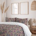 thumbnail image 2 of Ambesonne Boho Down Alternative Quilt Comforter, Jumble Design Leaf Art Modern, Full, Khaki Coral and Night Blue, 2 of 5