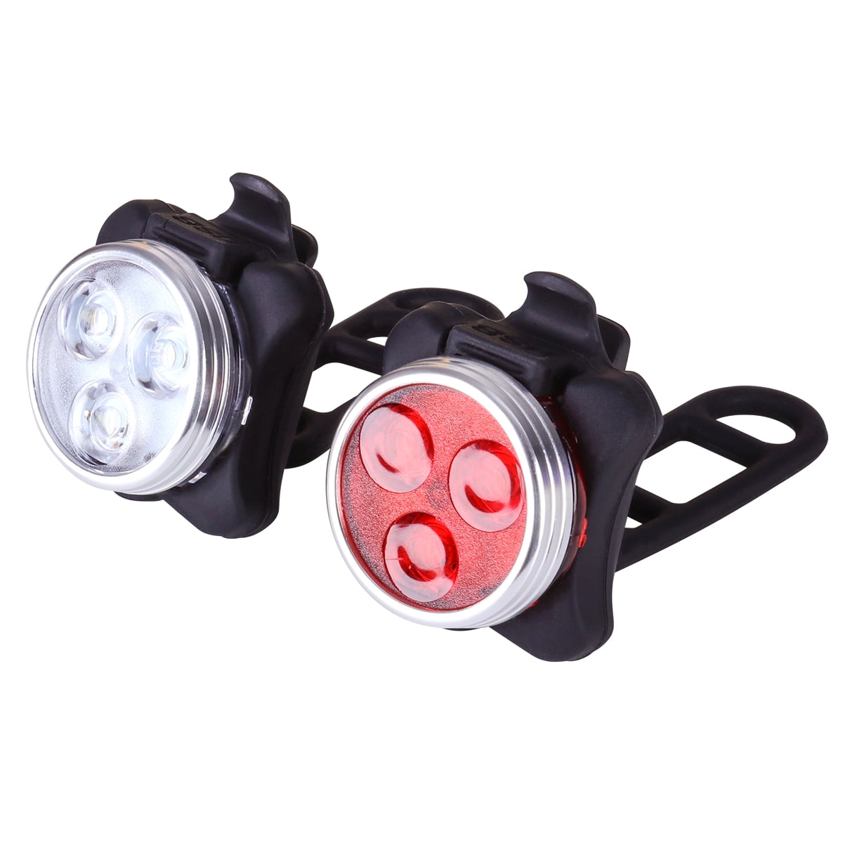 LED Bicycle Light Rechargeable Front and Rear Bike Light Set 650mah