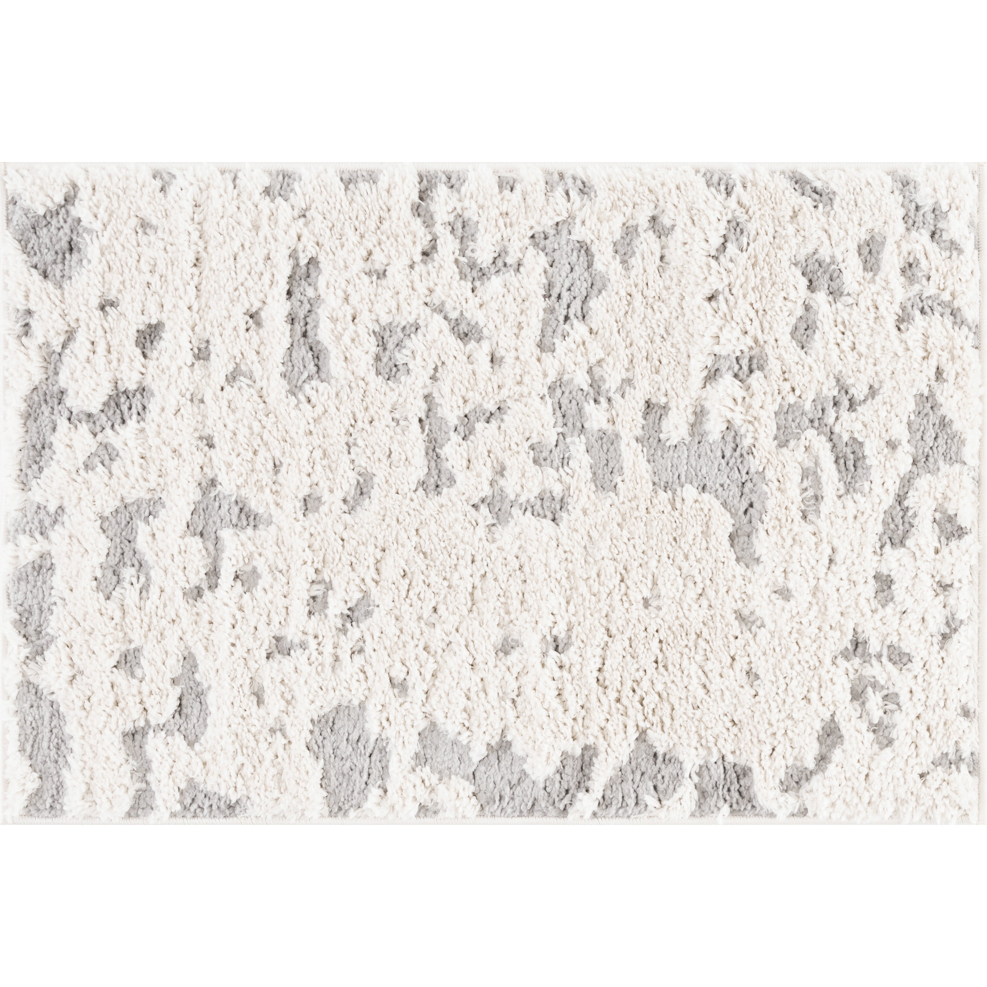 Bliss Rugs Artisan Shag Contemporary 2' x 3' Beige and Ivory Indoor Area Rug