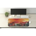 thumbnail image 2 of Mushroom Computer Mouse Pad, Mushrooms Magic Place Imaginary Clouds Clipart Leaves Poppies Spellbound, Rectangle Non-Slip Rubber Mousepad Large, 31" x 12" Gaming Size, Orange Red Taupe, by Ambesonne, 2 of 2