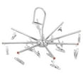 thumbnail image 1 of Percha de acero inoxidable plegable con gancho antideslizante para secar ropa, con 16 pinzas para el hogar y el dormitorio., 1 of 7