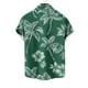 thumbnail image 5 of Blusa y camisa de manga corta con cuello vuelto para hombre, informal, a la moda, con estampado de bolsillo y botones, de poliéster., 5 of 5