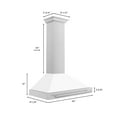 thumbnail image 6 of ZLINE 36 Stainless Steel Range Hood with White Matte Shell (KB4STX-WM-36), 6 of 6