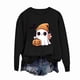 thumbnail image 1 of Ailaofu Womens Halloween Crewneck Sweatshirt Cute Long Sleeve Graphic Pullover Tops Fall Fashion Clothes, 1 of 4