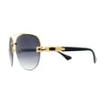 thumbnail image 4 of Luxury Metal Half Rim Tear Drop Officer Pilots Sunglasses Gold Black Smoke, 4 of 4