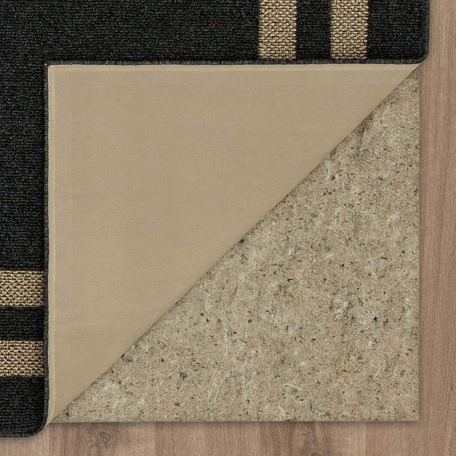 Mohawk Home - Tapis touffeté en polyester à motif de bordures, noir/havane