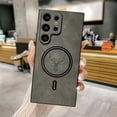 thumbnail image 4 of Luxury Magsafe Wireless Leather Case For Samsung S24 Ultra S23 Plus S22 S21 FE Galaxy Note 20 Phone Protective Back Cover Case, 4 of 5