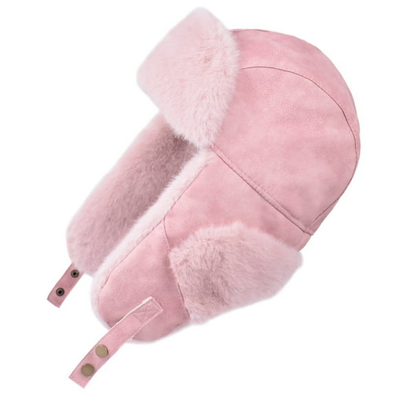 Winter Trapper Hat with Ear Flaps Thick Hat for Women Russian Ushanka Hat Windproof Fleece Lining Cold Weather Ski Hat