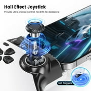 Mobile Game Controller for iPhone/Android, Compatible with Switch/Oled/Switch 2,with Hall Joystick, Turbo, RGB, Compatible with Xbox Cloud, Steam Link, MFi