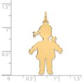 thumbnail image 2 of 14K Yellow Gold Plain Polished Large Girl Charm, 2 of 2
