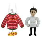 Hallmark Ornaments (Seinfeld Festivus for the Rest of Us Sweater and Jerry in Puffy Shirt), Set of 2