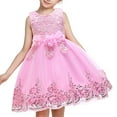 thumbnail image 3 of Hicidod Flower Girl Dress Kids Ruffles Lace Party Wedding Dresses Ball Gown Tulle Tutu Prom Dresses Sleeveless Princess Dress, 3 of 6