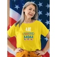thumbnail image 2 of All American Mom Hearts T-Shirt Women -Image by Shutterstock, Female 5X-Large, 2 of 4