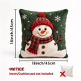 thumbnail image 6 of Christmas Snowman 3D Throw Pillow Cover, 17.72 Inch Linen Cushion Case with Cartoon Design, Winter Holiday Decor for Sofa Bed, 6 of 6