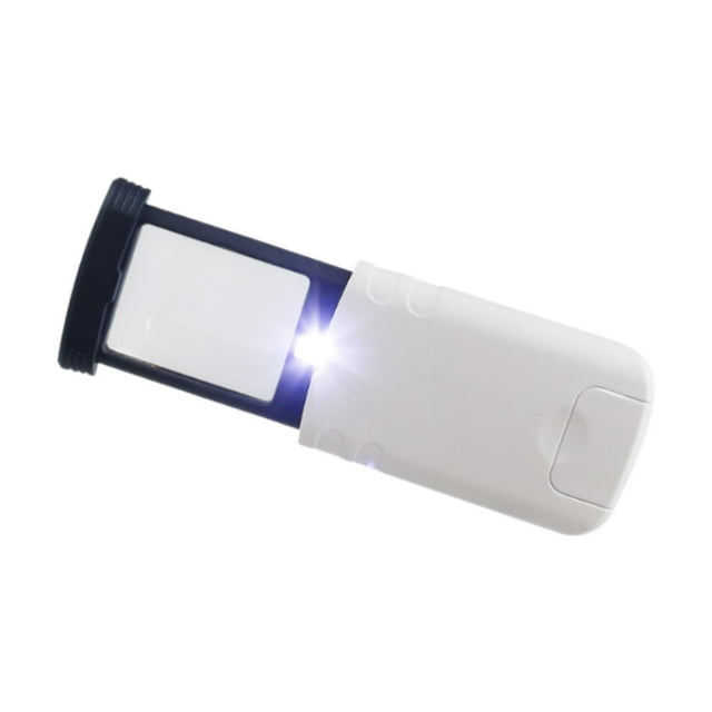 Lupa LED de mano, 4 aumentos, ayuda de lectura, herramienta portátil para inspeccionar joyas y manualidades.
