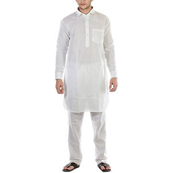 Royal Men's Luxury Cotton Pathani Kurta Pyjama Set