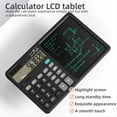 thumbnail image 3 of Calculadora de Escritorio con Lápiz Óptico de 12 Dígitos, Calculadora Científica, Bloc de Notas Borrable, Color Negro., 3 of 7
