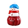 thumbnail image 2 of Mini Christmas Lighted Snowman Figurine Glittering Tabletop Decoration Ornament Figurine Night Light Lamp Holiday Centerpiece, 2 of 7