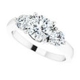 thumbnail image 6 of 1.5 CTW Round Cut Cubic Zirconia | Sterling Silver Three-Stone Ring Anniversary Band | Size 8 | Everyday Elegance, 6 of 8
