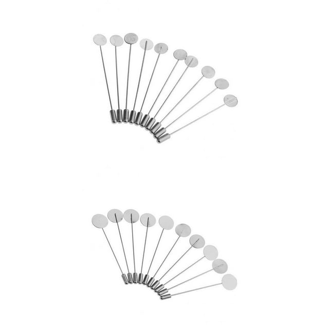 20 piezas / pieza, , en , de ajuste, palo, sombrero, pasador de solapa, base para accesorios de fabricación de joyas de bricolaje (d jinwen Base de alfiler de la solapa