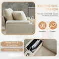thumbnail image 3 of Luckhao Corduroy Deep Reclining Chaise Lounge with Ottoman & Dual Cupholders for Living Room, 3 of 7