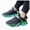 Dark Green, variant on NOLDARES Boys Athletic Sneakers with Hook & Loop Closure - Lightweight Breathable Knit Mesh Running Shoes for Kids,School Sports Play(Dark Green,5)