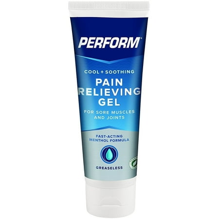 Perform Cooling Pain Relief Gel For Muscle Soreness, Post-Workout Aches, Joint Pain, Arthritis, and Back Pain, Non-NSAID Pain Reliever for Cold Therapy, Cryotherapy Topical Analgesic, 4 oz. Tube