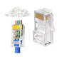 thumbnail image 2 of Set 100 Plug Conector  Bloosom Profesional Cat 6 Rj45 Cable Red Utp Transparente, 2 of 5