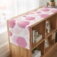 thumbnail image 6 of Pink Marble 70 Inch Table Runner, Gold White Geometric Hexagon Modern Farmhouse Dresser Scarf Cotton & Linen Tablerunner for Dining/Kitchen Island/Holiday Party Décor 13" x 70", 6 of 9