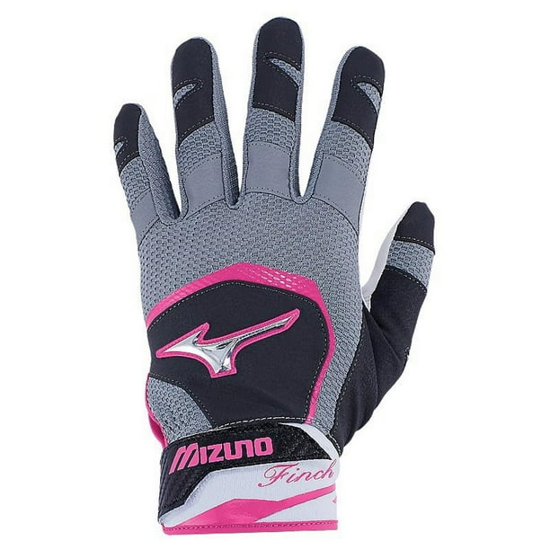 Mizuno Finch Women's Softball Padded Batting Glove, XL, BlackPink