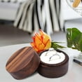 thumbnail image 3 of Caja de madera para anillos de joyería, rústica, personalizada, multiusos, para guardar anillos redondos. Estilo B, 3 of 7