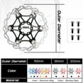thumbnail image 6 of BUCKLOS Mountain Bike Disc Brake Rotor 160 mm 180mm 203mm, Aluminum Heat Dissipation Road Bike Floating Rotors with 6 Bolts, Fit for Road Bike, Mountain Bikes, BMX, 6 of 7