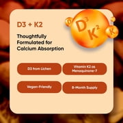 WeightWorld D3 Vitamin 4000 IU + K2 (MK-7) 125mcg - 240 Tablets | Bones, Muscle, Immune Support & Calcium Absorption | Plant-Based Vegan Vitamin D3 K2 | D3 and K2 Supplements, Gluten Free, Non-GMO