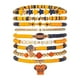 thumbnail image 1 of Pulsera de fútbol de la capa apilable pulsera de cristal Corazón Letra Amistad Estiramiento Pulsera Set (Nueve Cierre), 1 of 7